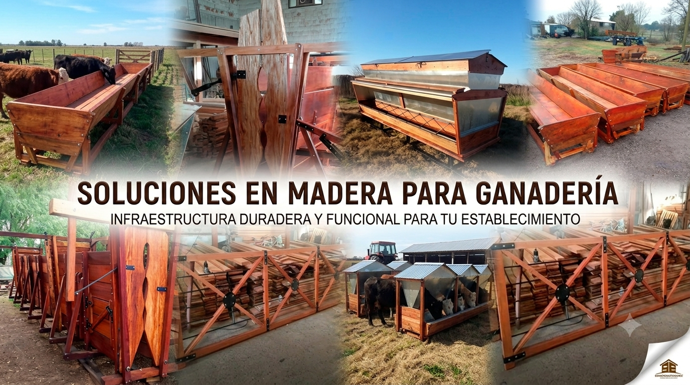 Soluciones en madera para ganadería - instalaciones fabricadas por Denipotti Maderas Nativas